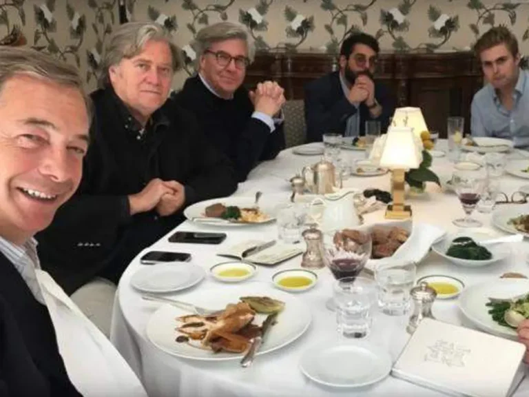 Dinner with Mr Brexit: Bannon’s European Revolution – Planned with Farage, Backed by Epstein Nigel Farage was the figurehead and his partner Laure Ferrari started it. Steve Bannon and convicted sex offender Jeffrey Epstein were providing almost daily support